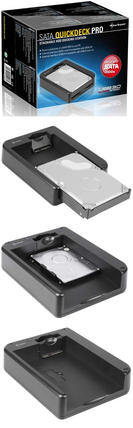 Sharkoon представляет док-станцию SATA QuickDeck Pro Sharkoon представляет док-станцию SATA QuickDeck Pro